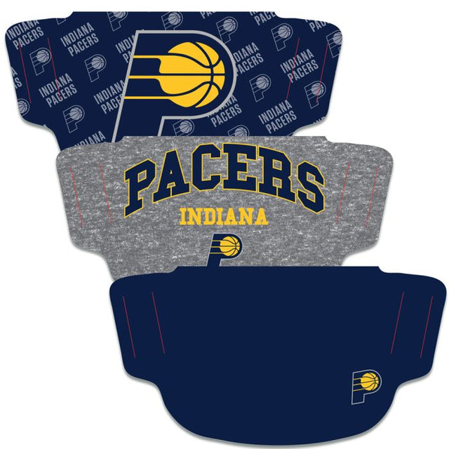 Paquete de 3 mascarillas para fanáticos de los Indiana Pacers