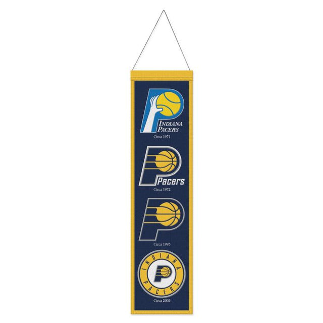 Bandera de lana de los Indiana Pacers de 20 x 81 cm