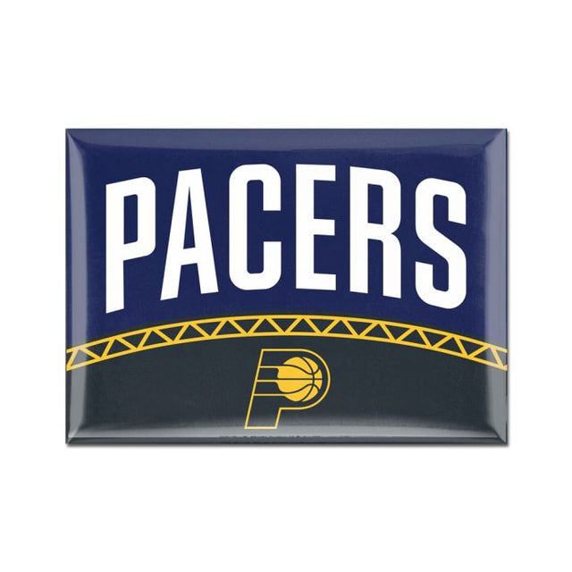 Imán de metal de la ciudad de Indiana Pacers de 2,5" x 3,5"