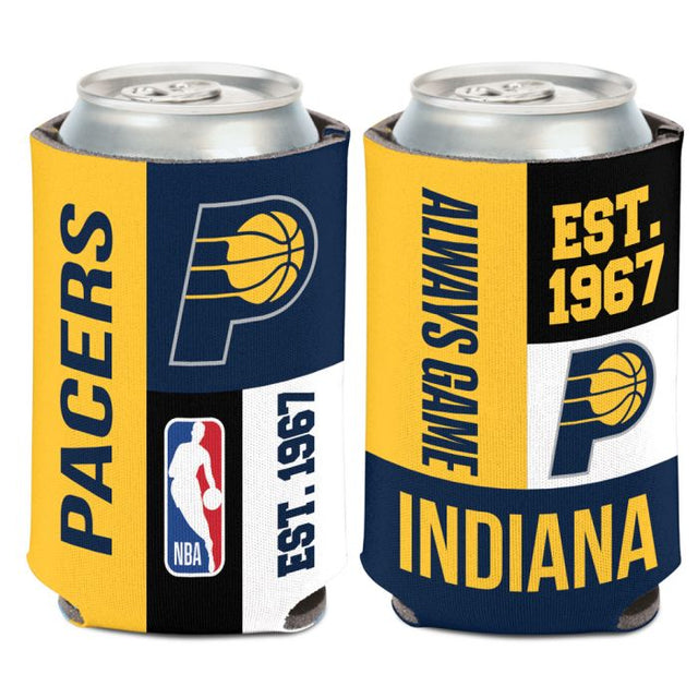 Enfriador de lata con bloques de colores de Indiana Pacers, 12 oz.
