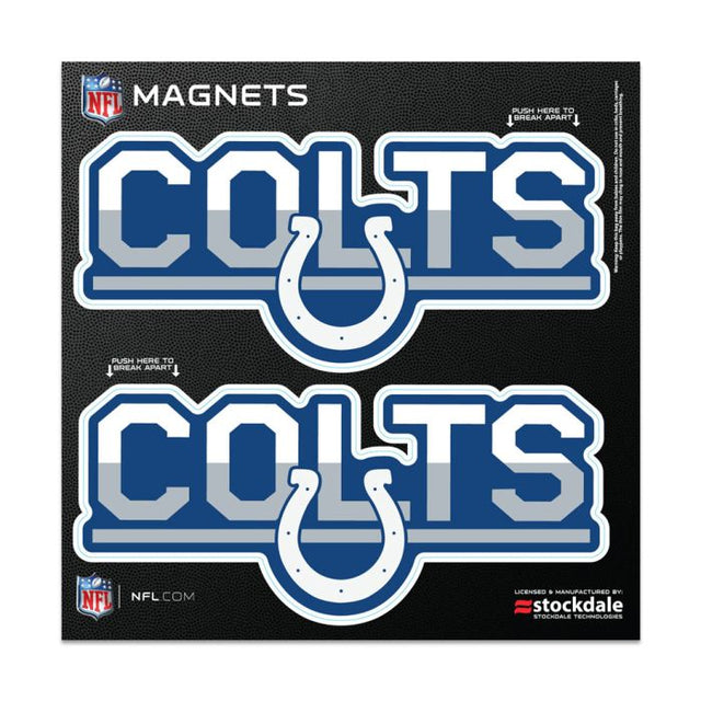 Imanes para exteriores COLOR DUO de los Indianapolis Colts de 6" x 6"