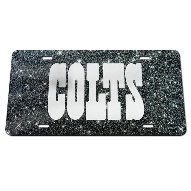 Indianapolis Colts GLITTER BACKGROUND Acrylic Classic License Plates