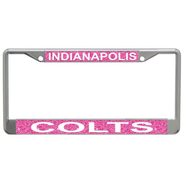 Indianapolis Colts GLITTER BACKGROUND Lic Plt Frame S/L Printed