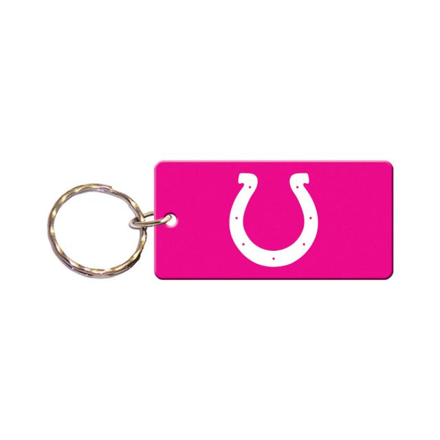 Llavero rectangular rosa de los Indianapolis Colts