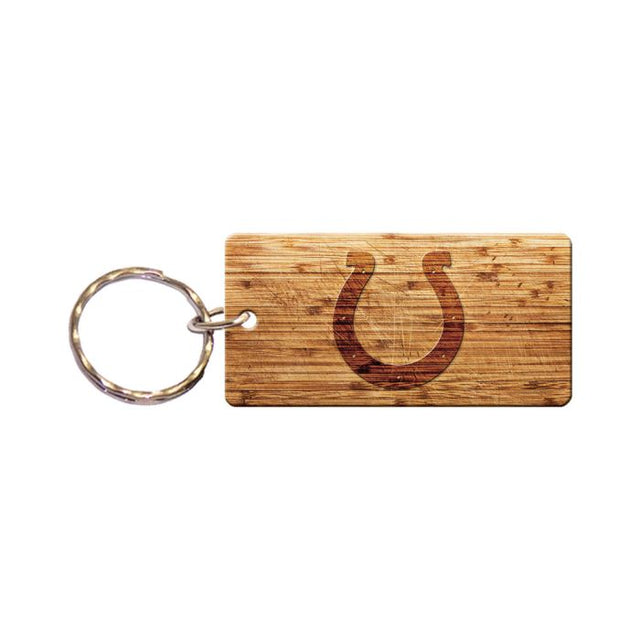 Llavero rectangular de madera de los Indianapolis Colts