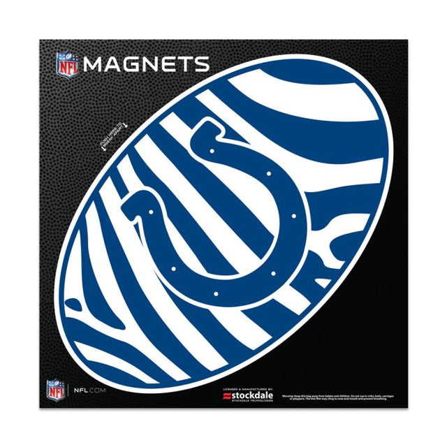Imanes para exteriores ZEBRA de los Indianapolis Colts de 6" x 6"
