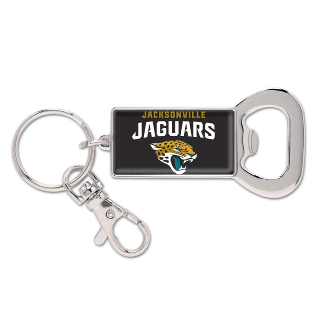 Llavero rectangular con abrebotellas de los Jacksonville Jaguars