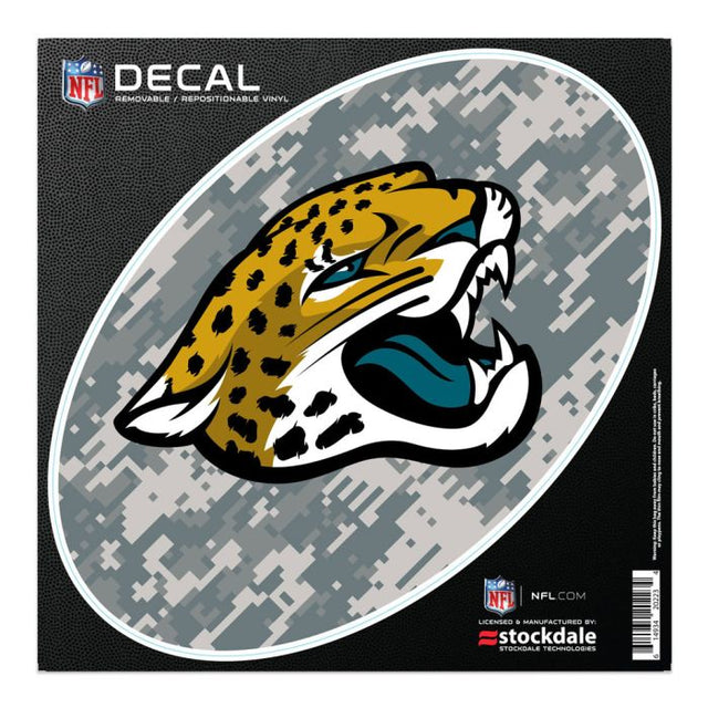 Calcomanía para todo tipo de superficies con diseño de camuflaje de los Jacksonville Jaguars, 6" x 6"