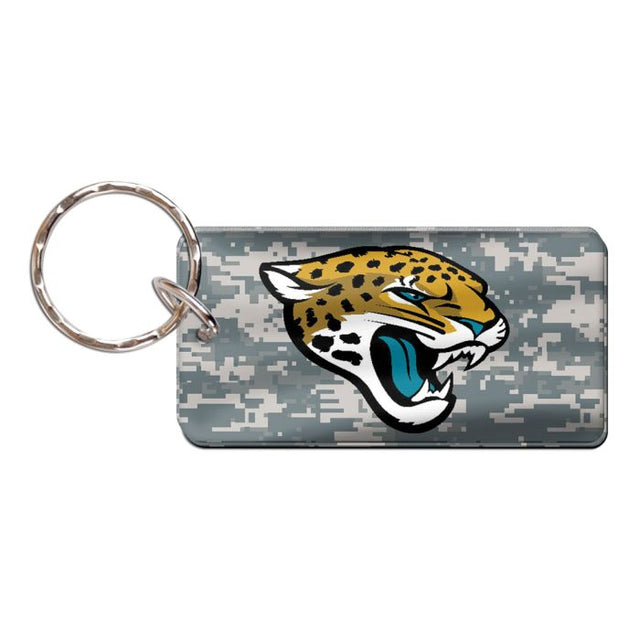 Llavero rectangular con estampado de camuflaje de los Jacksonville Jaguars
