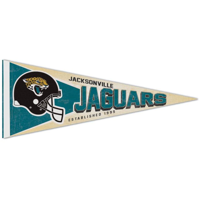 Banderín premium retro con el logotipo clásico de los Jacksonville Jaguars, 12" x 30"