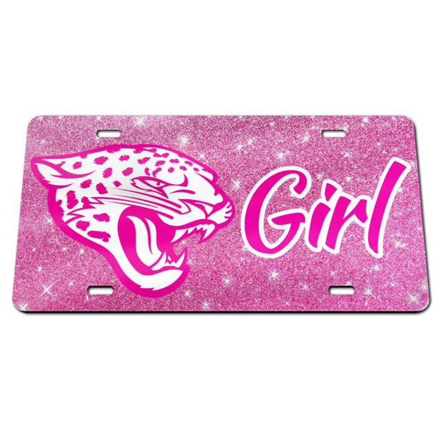 Matrículas clásicas de acrílico con fondo brillante de los Jacksonville Jaguars