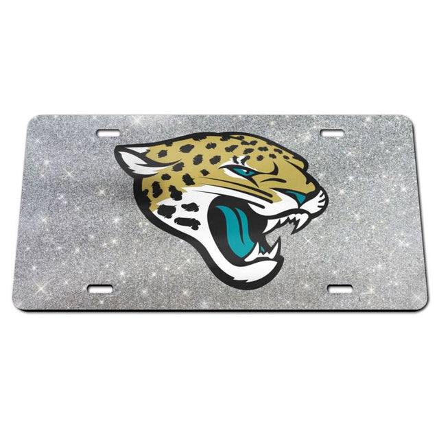 Matrícula de acrílico especial con fondo brillante de los Jacksonville Jaguars