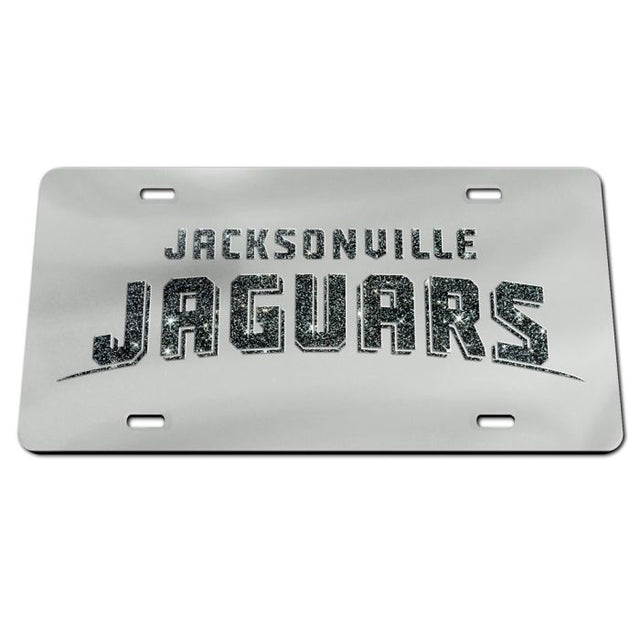Matrículas clásicas de acrílico con letras brillantes de los Jacksonville Jaguars