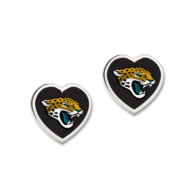 Aros con forma de corazón de los Jacksonville Jaguars con corazón en 3D