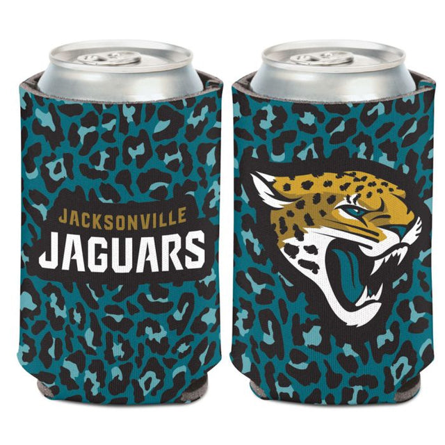Enfriador de lata con estampado de leopardo de Jacksonville Jaguars, 12 oz.