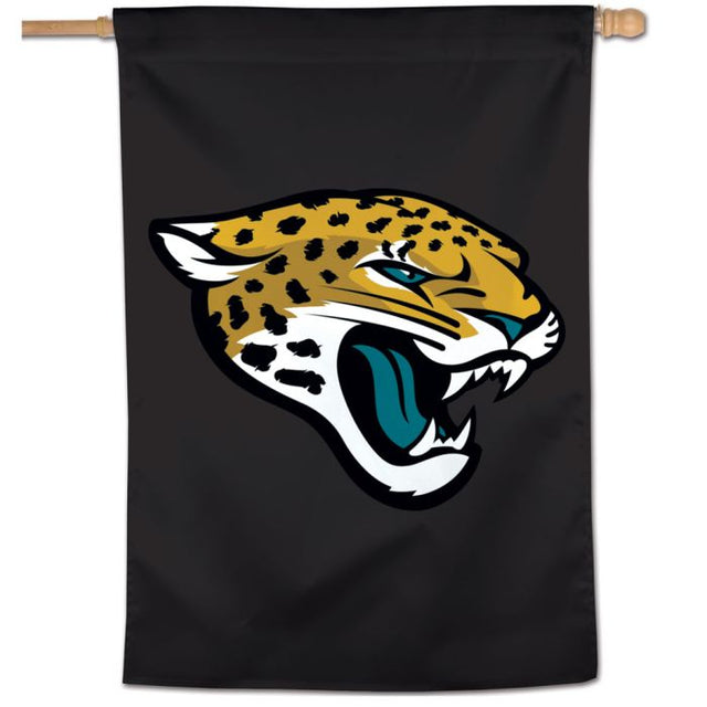 Bandera vertical con el logotipo de los Jacksonville Jaguars de 28" x 40"