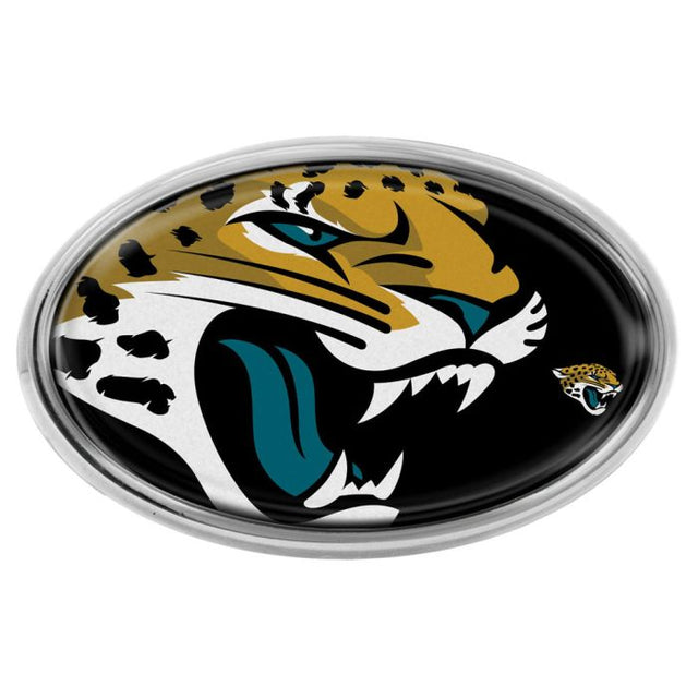 Emblema abovedado de metal cromado MEGA de los Jacksonville Jaguars