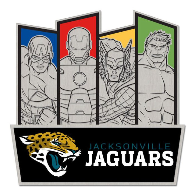 Tarjeta de joyería con pin de colección de Marvel de Jacksonville Jaguars/Marvel (C) 2021