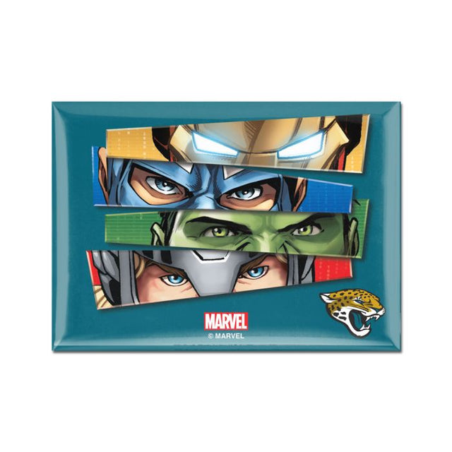 Imán de metal de Marvel de 2,5" x 3,5" de Jacksonville Jaguars/Marvel (C) 2021