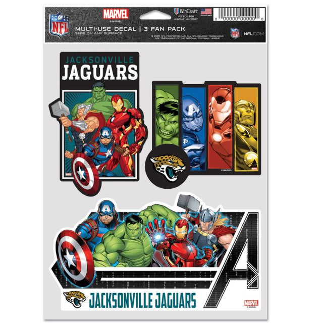 Jacksonville Jaguars / Marvel (C) Paquete de 3 fanáticos multiusos de Marvel 2021