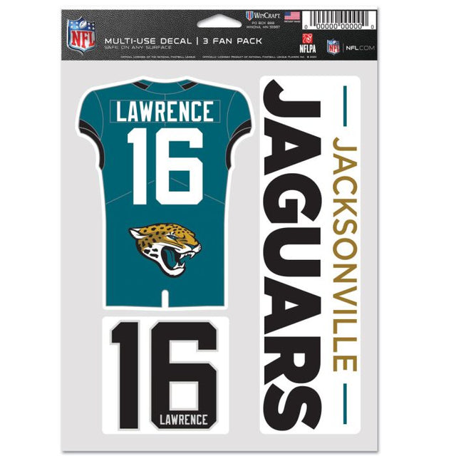 Paquete multiusos para 3 fanáticos de los Jacksonville Jaguars, Trevor Lawrence