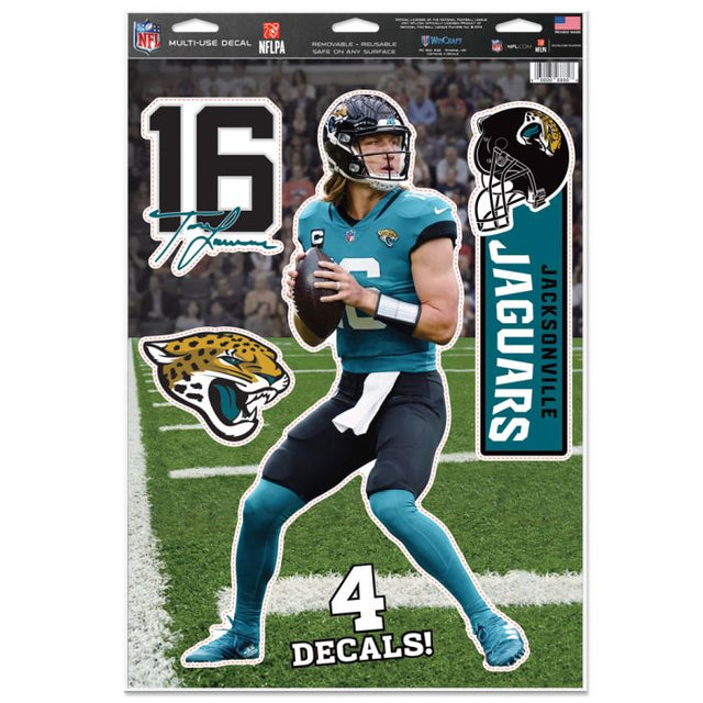 Calcomanía multiusos de los Jacksonville Jaguars de 11" x 17" de Trevor Lawrence
