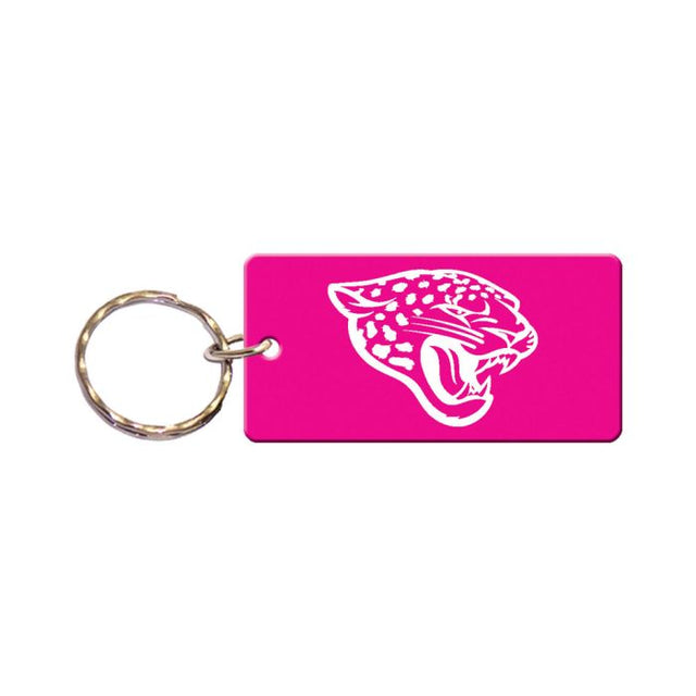 Llavero rectangular rosa de los Jacksonville Jaguars