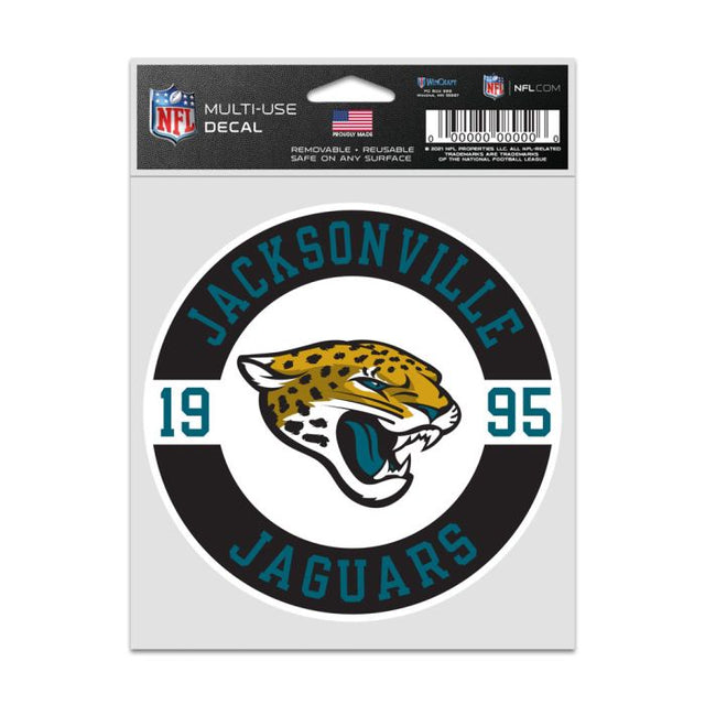 Calcomanías para fanáticos de los Jacksonville Jaguars, 3,75" x 5"