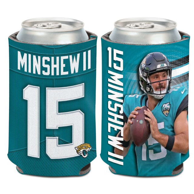 Enfriador de latas con foto de los Jacksonville Jaguars de 12 oz de Gardner Minshew