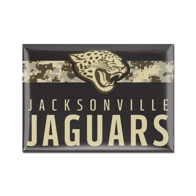 Imán de metal estándar de los Jacksonville Jaguars de 2,5" x 3,5"