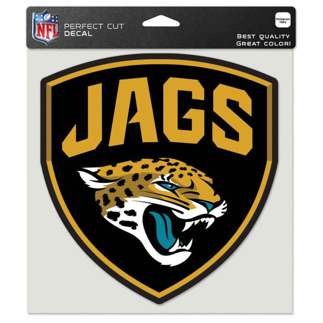 Calcomanía de color de corte perfecto con el logotipo secundario de los Jacksonville Jaguars, 8" x 8"