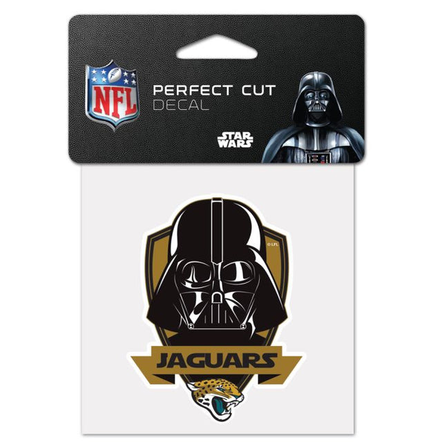 Calcomanía de color de corte perfecto de Darth Vader de Star Wars de Jacksonville Jaguars, 4" x 4"