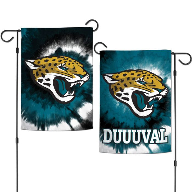 Banderas de jardín teñidas con los Jacksonville Jaguars, de 2 lados, 12,5" x 18"