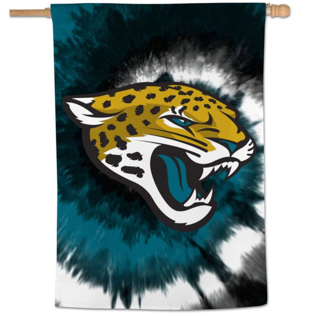 Bandera vertical teñida de los Jacksonville Jaguars de 28" x 40"