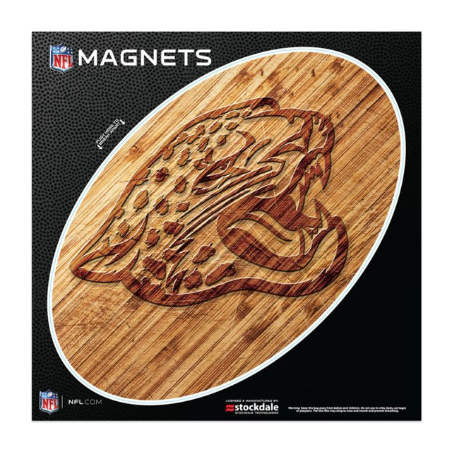 Imanes de madera para exteriores de los Jacksonville Jaguars, 6" x 6"