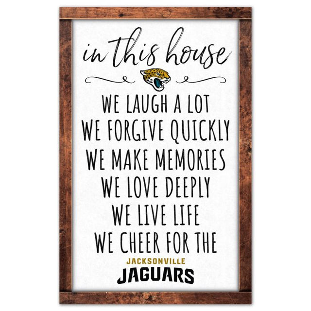 Letrero de madera de los Jacksonville Jaguars, 11" x 17", 1/4" de grosor