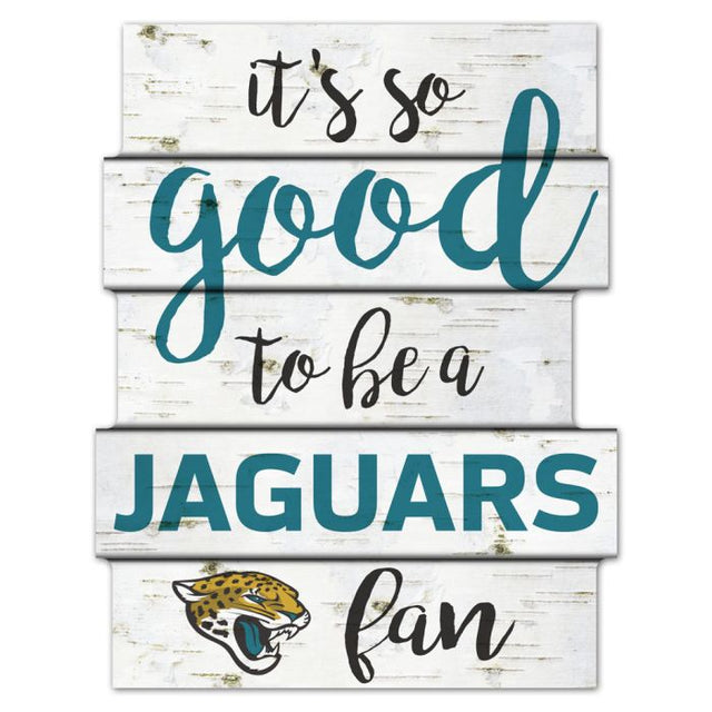 Letrero de madera de los Jacksonville Jaguars de 11" x 14"