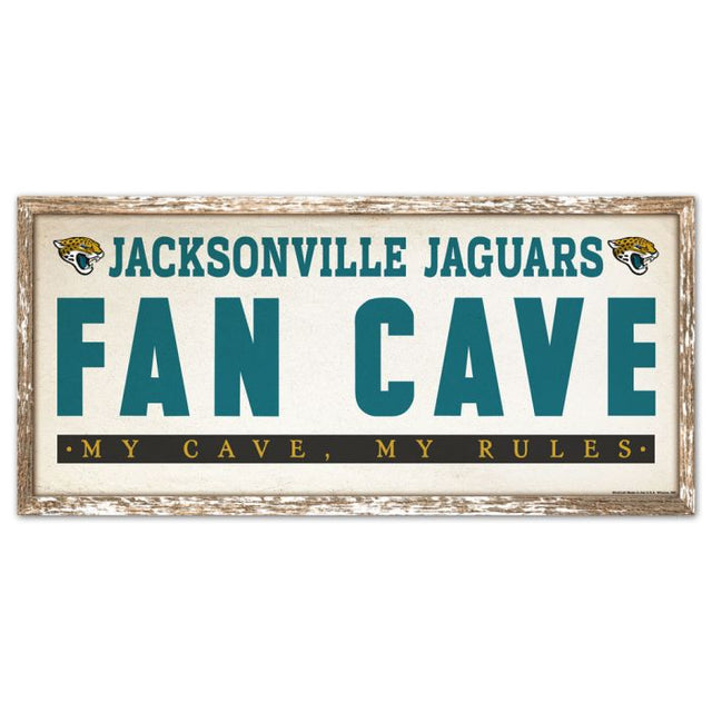 Letrero de madera de los Jacksonville Jaguars de 8" x 17"