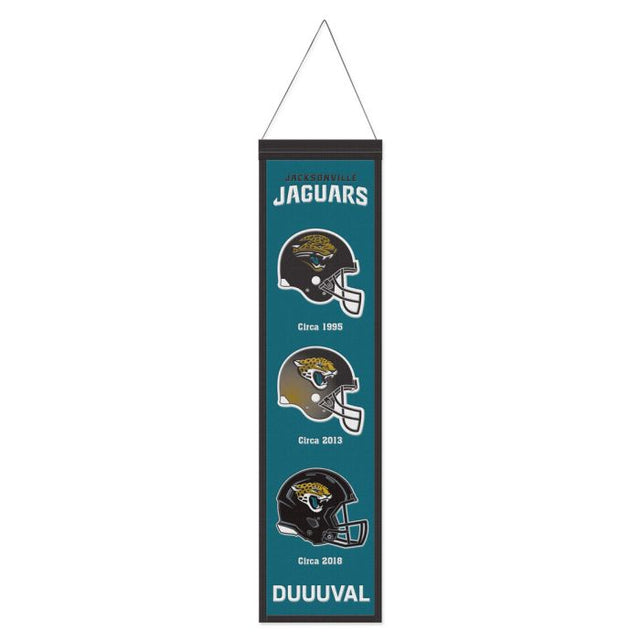 Estandarte de lana de los Jacksonville Jaguars de 8" x 32"