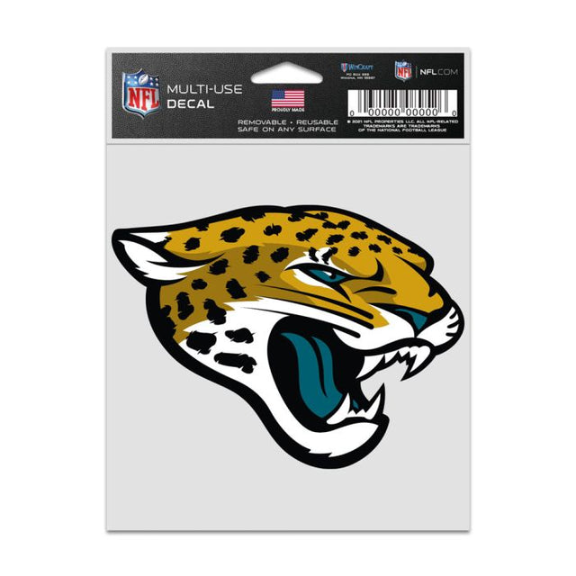 Calcomanías para fanáticos con el logotipo de Jacksonville Jaguars de 3,75" x 5"