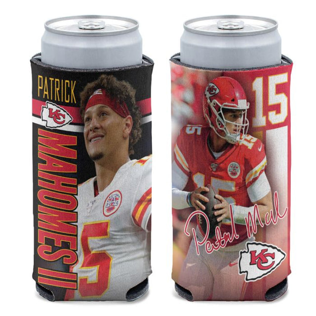 Enfriador de lata delgado de 12 oz de los Kansas City Chiefs Patrick Mahomes II
