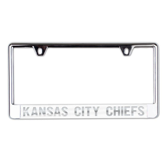 Kansas City Chiefs FROSTED Lic Plate Frame B/O Printed