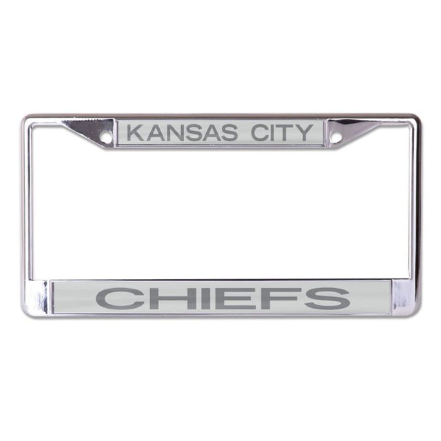 Kansas City Chiefs FROSTED Lic Plt Frame S/L Printed