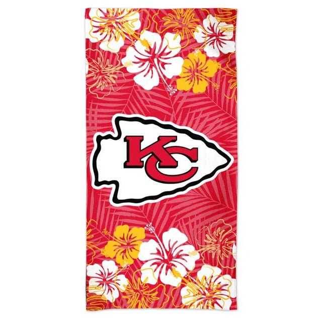 Toalla de playa con estampado floral Spectra de los Kansas City Chiefs, 30 x 60 pulgadas