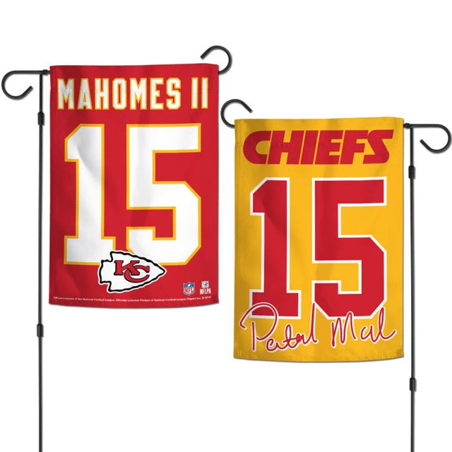 Kansas City Chiefs Garden Flags 2 sided 12.5" x 18" Patrick Mahomes II