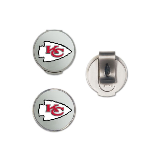 Clip para gorra de los Kansas City Chiefs con 2 marcadores, con tapa tipo concha