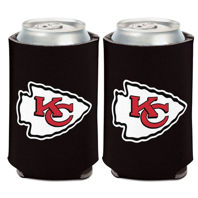 Enfriador de lata con el logotipo de Kansas City Chiefs, fondo negro, 12 oz.