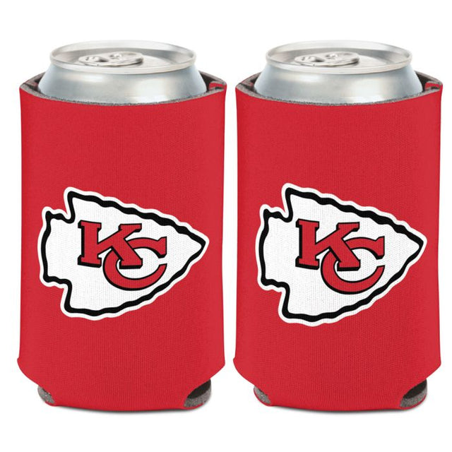 Enfriador de lata con fondo rojo y logotipo de Kansas City Chiefs, 12 oz.