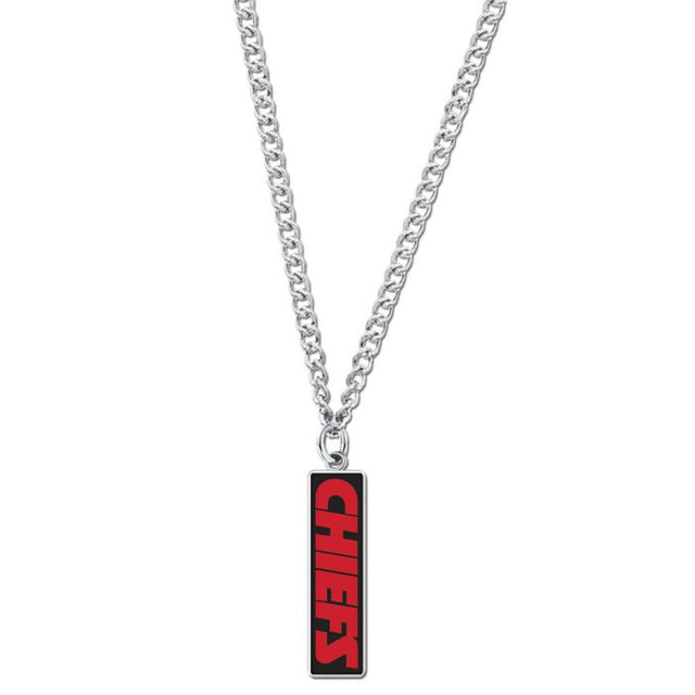 Collar de los Kansas City Chiefs con tarjeta de joyería con dije