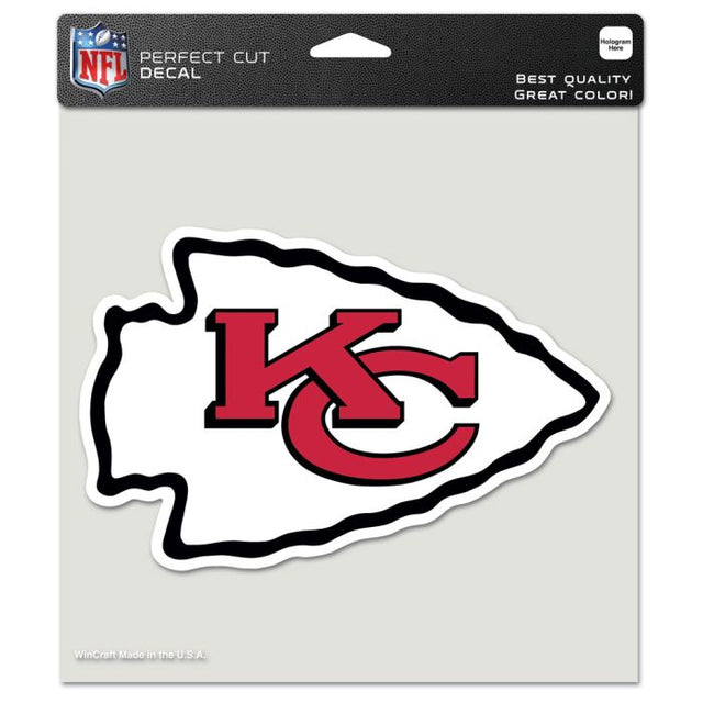 Calcomanía de color de corte perfecto de los Kansas City Chiefs de 8" x 8"